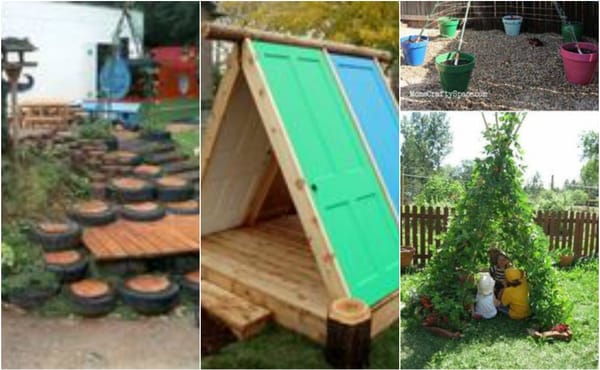 15 großartige Garten – DIY Spielplatz Ideen für Kinder :)