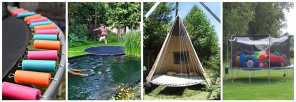Das Trampolin im Garten – 10 perfekte Ideen! :)
