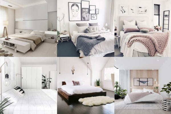 Traumhaftes, minimalistisches Schlafzimmer