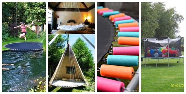 10 tolle sommerliche Ideen: Das Trampolin im Garten :)