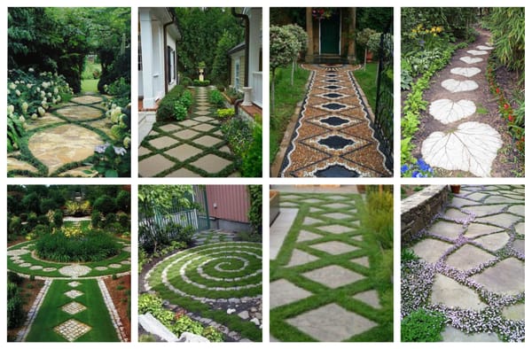 10 tolle Inspirationen für originelle Gartenwege :)