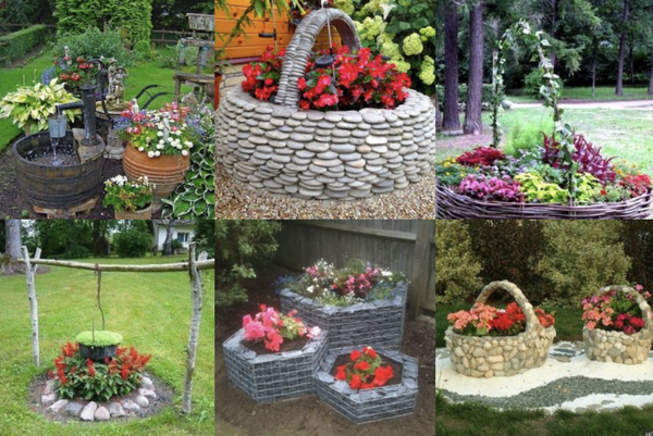 Steine im Garten mal anders: tolle Ideen für Blumentöpfe :)