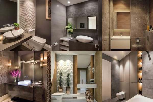 Modernes Badezimmer-Design in natürlichen Farbtönen