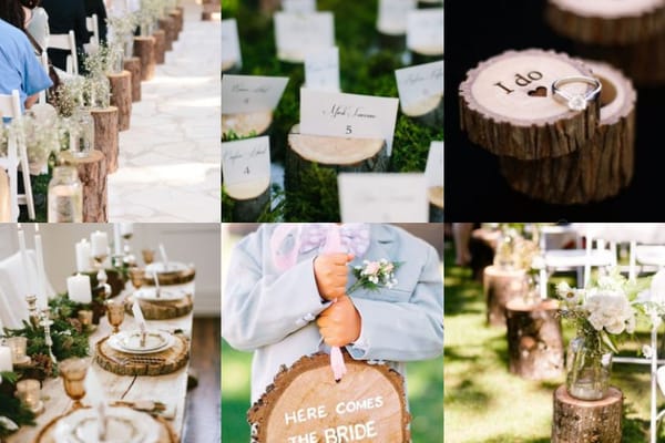 20 tolle Ideen mit Baumstümpfen für eine rustikale Hochzeit