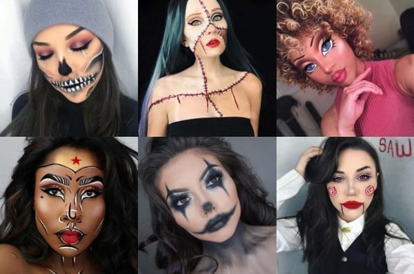 Kreatives Make-Up als ein einzigartiges Halloween-Kostüm