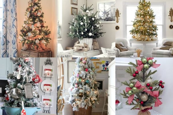Tolle Mini-Weihnachtsbäume: geniale Idee für kleine Wohnungen :)