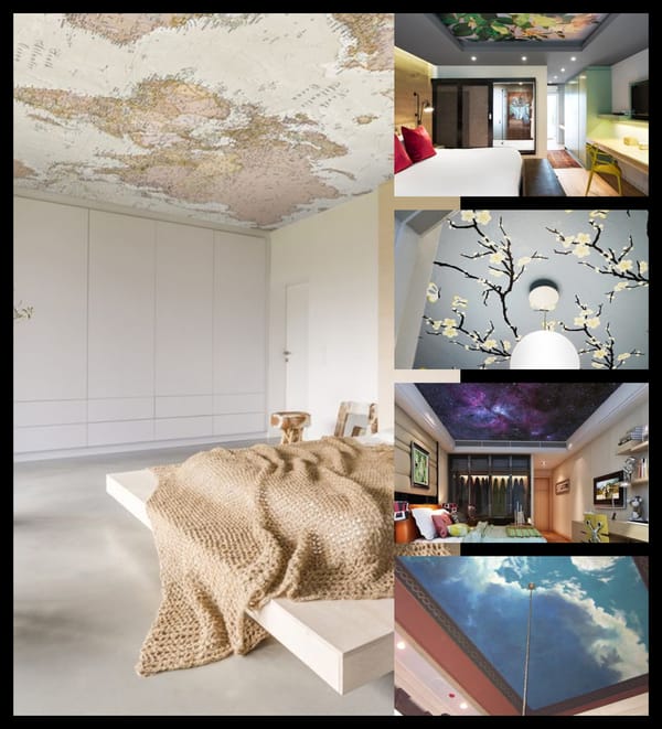 10+ Wunderbare stilvolle Tapeten-Ideen für die Zimmerdecken :)