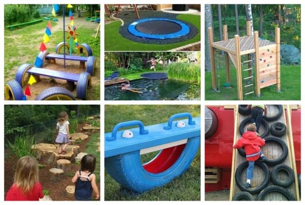 Spielplatz für Kinder im Garten selber bauen :)