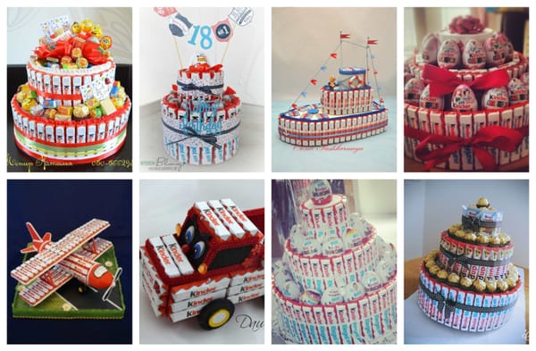 Tolle Überraschung für das Geburtstagskind: Kinderriegel-Torte ohne Backen :)