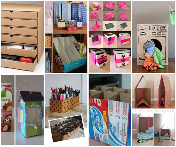10+ Praktische und clevere Diy-Ideen mit Kartonboxen :)