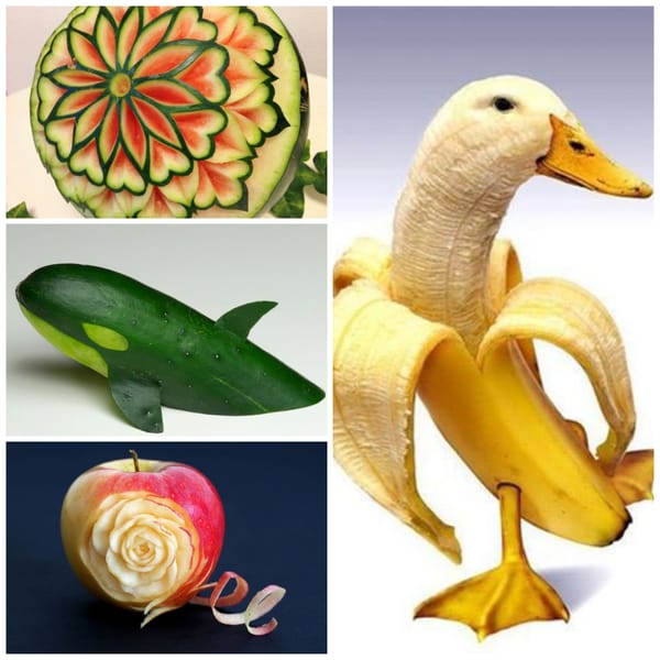 Kunst aus Gemüse und Obst: 10+ kreative (und leckere) Ideen :)