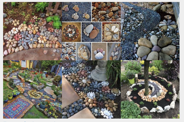Einfache Mosaik-Ideen mit kleinen Steinen für jeden Garten :)