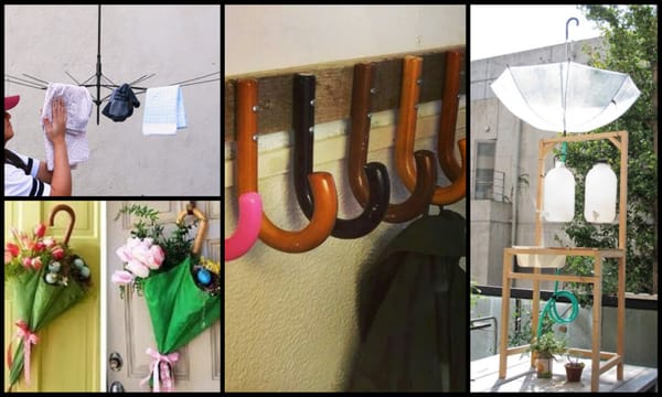 11 Praktische DIY Ideen mit alten Regenschirm :)
