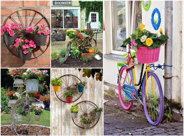 Altes Fahrrad – interessante Upcycling-Ideen für Garten :)