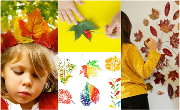 10+ Kreative Bastelideen mit Blättern für Kinder