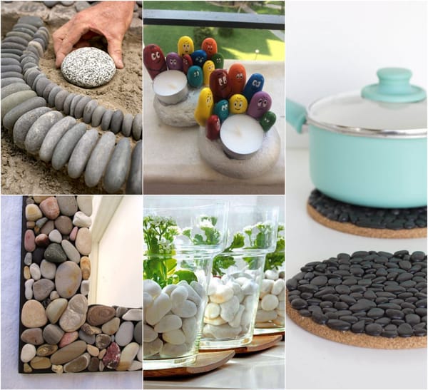 Diy: verschiedene Dekoideen mit Steinen für Zuhause