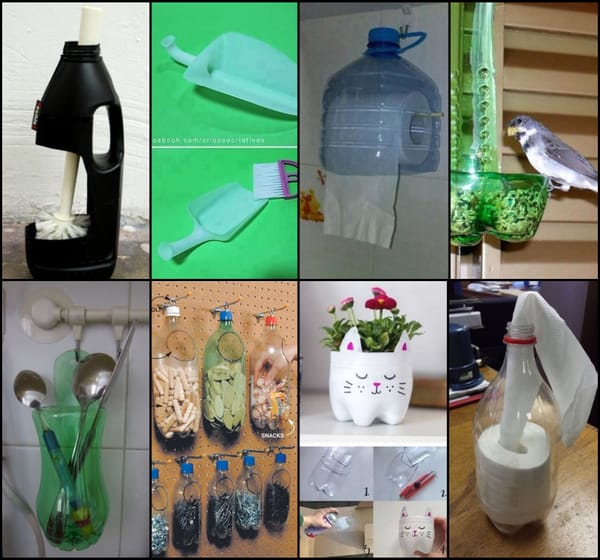 17 Verschiedene Recycling-Ideen mit PET-Flaschen für dein Zuhause!
