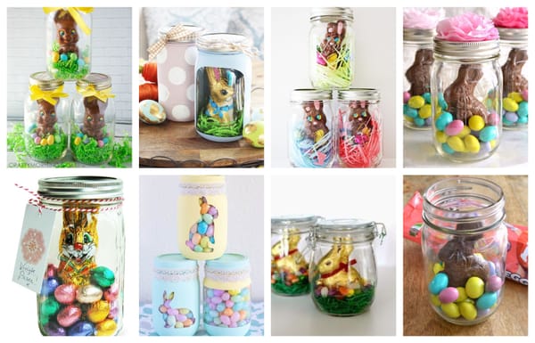 Ostern im Glas: tolle Ideen für Geschenke mit Süßigkeiten :)