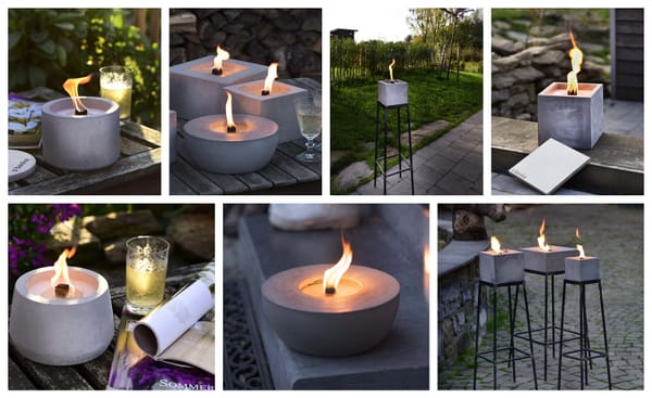 Große Kerzen für den Garten – Betonfeuer für Outdoor-Bereich :)