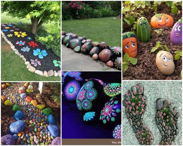 Gartendeko mit Steinen selbstgemacht – neue kreative Ideen :)