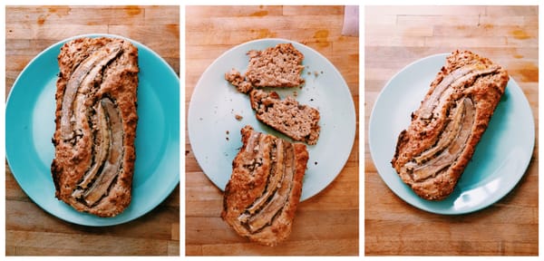 Saftiges und einfaches Bananenbrot mit Nüssen und ganz ohne Zucker! :)