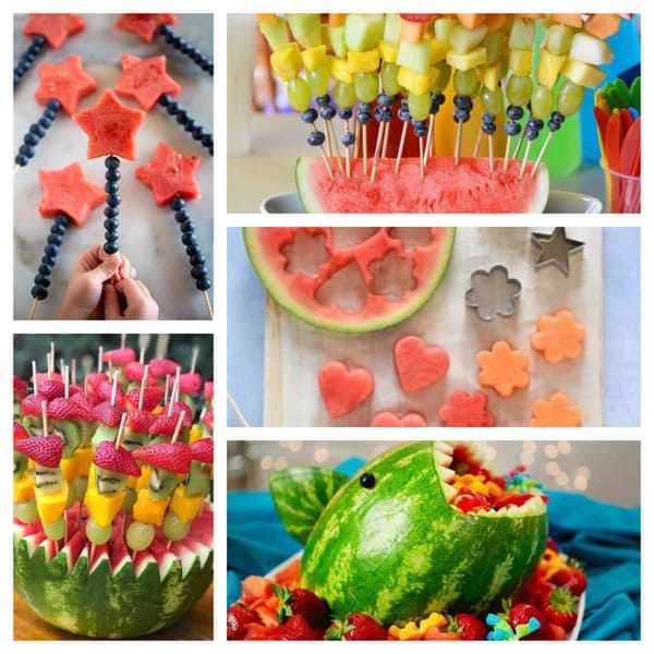 Party Snacks aus Melone