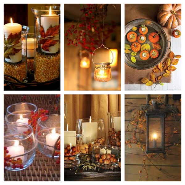Herbstliche Kerzen Deko für eine gemütliche Atmosphäre