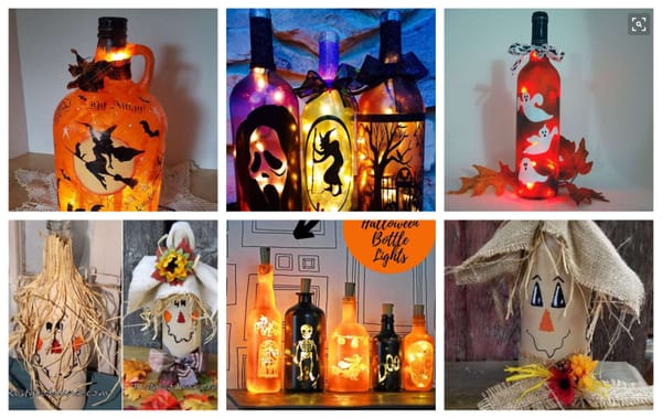 Mit Weinflaschen zu Halloween und Herbst basteln – Ideen für leuchtende Dekorationen :)