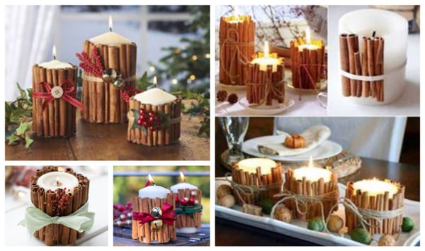 DIY-Deko-Tipp: weihnachtliche Zimtstangen-Kerzen :)