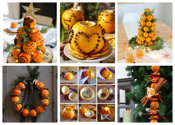 Weihnachtsdeko mit Orangen oder Mandarinen basteln :)