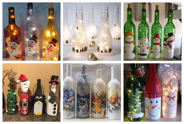Mit leeren Glasflaschen zaubern: märchenhafte Ideen für die Feiertage :)