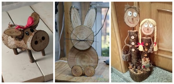 Lustige Figuren und Tiere aus Holz, die einfach nachzumachen sind :)