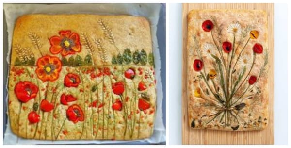 Blumen-Focaccia ist der neue Backtrend :)