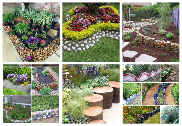Geniale Ideen für dekorative Beet-Umrandungen für euren Garten :)