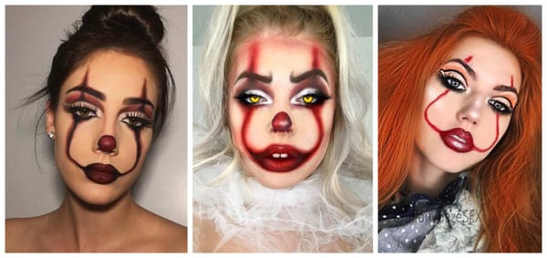 Gruseliges Clown-Make-up inspiriert von Pennywise :P