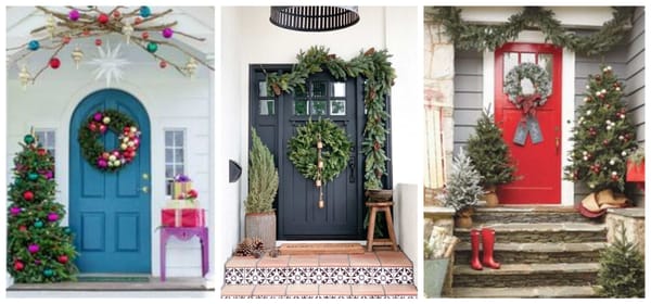 10+ Ideen für einen weihnachtlich dekorierten Eingang :)