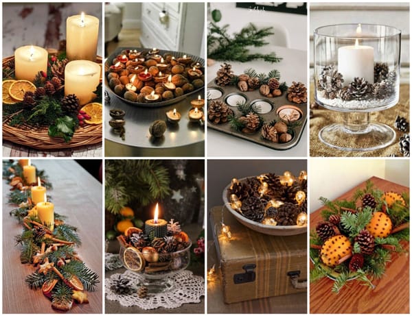 Tischdeko zu Weihnachten mit Naturmaterialien – kreative tolle Diy Ideen :)