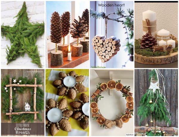 20 Wunderschöne Weihnachtsdekoideen aus Naturmaterialien Diy! :)